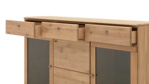 Sideboard Interliving aus Holz in Holzfarben Interliving Wohnzimmer Serie 2028 - Sideboard 2841 Wildeiche - drei Türen, drei Schubladen, Breite ca. 182 cm