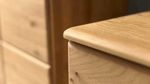 Lowboard Interliving aus Holz in Holzfarben  Wildeiche - zwei Türen, eine Schublade, Breite ca. 205 cm