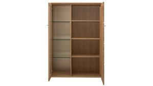 Highboard Interliving aus Holz in Holzfarben Interliving Wohnzimmer Serie 2028 - Highboard 4073 Wildeiche - zwei Türen, Breite ca. 102 cm