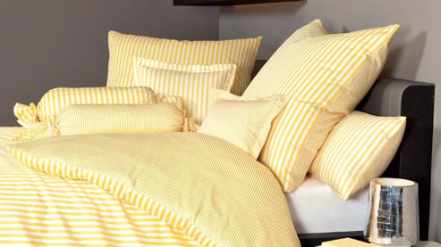 Bettwäsche-Set Janine® aus Naturfaser in Gelb Janine® Bettwäsche-Set Hellgelb - ca. 240 x 220 cm