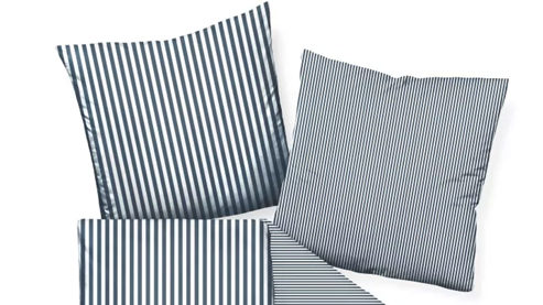 Bettwäsche-Set Janine® aus Naturfaser in Blau Janine® Bettwäsche-Set Atlantik - ca. 135 x 200 cm