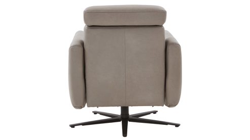 Relaxsessel comfortmaster besser sitzen, liegen, leben aus Leder in Grau Comfortmaster 7180 - Relaxsessel 24E44 motorisch - stahlfarbenes LongLife-Leder & anthrazitfarbener Sternfuß