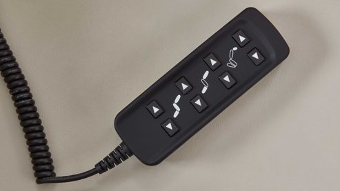 Relaxsessel comfortmaster besser sitzen, liegen, leben aus Leder in Weiß Comfortmaster 7304 - Easy-Swing-Sessel 52V klifffarbenes LongLife-Leder & anthrazitfarbener Sternfuß