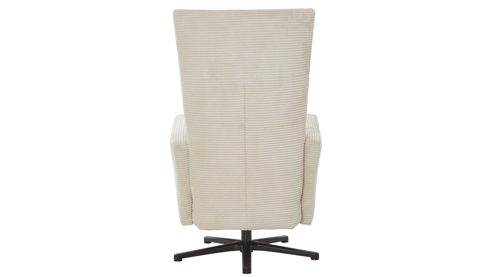 Relaxsessel KAWOO aus Stoff in Weiß KAWOO Serie Santa Lucia - Relaxsessel M3 cremeweißer Breitcord & schwarzer Sternfuß DT 4