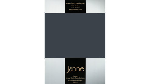 Spannbettlaken Janine® aus Stoff in Dunkelgrau Janine® Spannbettlaken Titan - ca. 150 x 200 cm