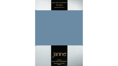 Spannbettlaken Janine® aus Stoff in Jeansblau Janine® Spannbettlaken Denimblau - ca. 100 x 200 cm