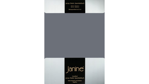 Spannbettlaken Janine® aus Stoff in Anthrazit Janine® Spannbettlaken Opalgrau - ca. 150 x 200 cm