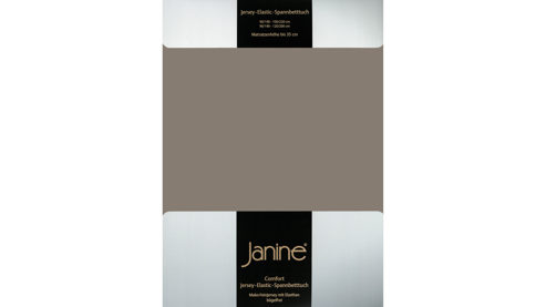 Spannbettlaken Janine® aus Stoff in Hellbraun Janine® Spannbettlaken Taupe - ca. 150 x 200 cm
