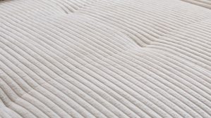 Polsterhocker Megapol aus Stoff in Beige Polsterprogramm VS-MP1028 - XXL-Hocker naturfarbener Cordbezug & Buchenholzfüße - ca. 135 x 63 cm