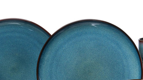 Kaffeeservice Ritzenhoff & breker aus Keramik in Blau Ritzenhoff & Breker Frühstücks-Service Bali blaues Steinzeug – zwölfteilig