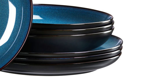 Tafelservice Ritzenhoff & breker aus Keramik in Blau Ritzenhoff & Breker Speiseservice Bali blaues Steinzeug – achtteilig