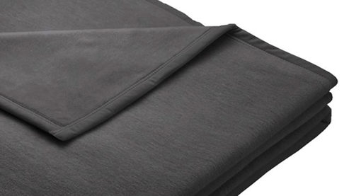 Wohndecke Biederlack® aus Mischgewebe in Dunkelgrau Biederlack® Wohndecke Cotton Home schieferfarbenes Mischgewebe - ca. 150 x 200 cm