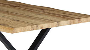 Auszugtisch Pro.com aus Holz in Holzfarben Auszugtisch Martin Wildeiche & Schwarz - ca. 140-180 x 90 cm