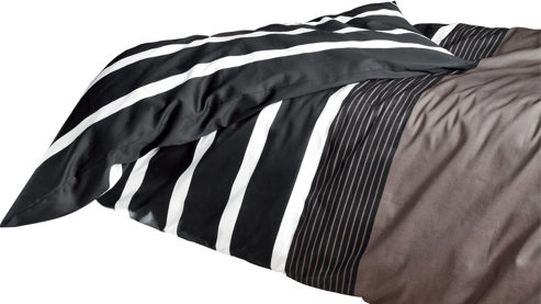 Bettwäsche-Set Janine® aus Naturfaser in Dunkelbraun J. D. Bettwäsche-Set nougatfarbener Mako-Satin – zweiteilig, ca. 135 x 200 cm