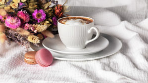 Kaffeeservice Seltmann weiden aus Keramik in Weiß Seltmann Amina - Kaffeeservice weißes Porzellan - 18-teilig