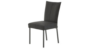 Vierfußstuhl Bert plantagie aus Stoff in Anthrazit Polsterstuhl Blaze anthrazitfarbener Stoffbezug Bull 67 & anthrazitfarbene Metallfüße