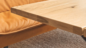 Esstisch Koinor aus Holz in Holzfarben KOINOR Esstisch Alino geölte Balkeneiche & Metallgestell - ca. 160 x 90 cm