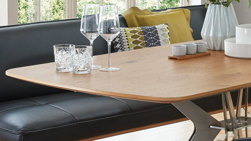 Esstisch Koinor aus Holz in Edelstahl KOINOR Dining System - Esstisch Wildeiche & Stahl - ca. 200 x 100 cm