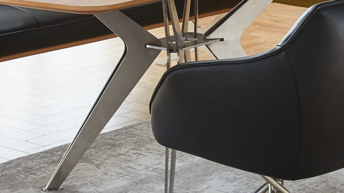 Esstisch Koinor aus Holz in Edelstahl KOINOR Dining System - Esstisch Wildeiche & Stahl - ca. 200 x 100 cm