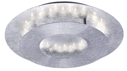 Deckenleuchte Paul neuhaus aus Metall in Silber Paul Neuhaus LED-Deckenleuchte Nevis silberfarbenes, gehämmertes Metall – Durchmesser ca. 27 cm