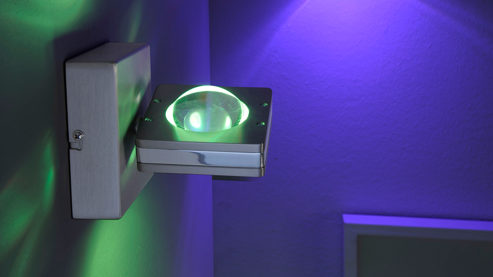 Wandleuchte Paul neuhaus aus Metall in Metallfarben Paul Neuhaus Wandleuchte Q®-FISHEYE Stahl & Glas – Breite ca. 11 cm