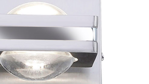 Wandleuchte Paul neuhaus aus Metall in Metallfarben Paul Neuhaus Wandleuchte Q®-FISHEYE Stahl & Glas – Breite ca. 11 cm