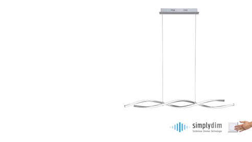 Pendelleuchte Paul neuhaus aus Metall in Metallfarben Paul Neuhaus LED-Pendelleuchte Polina Acryl, Metall & Stahl – Länge ca. 111 cm