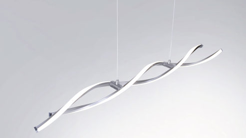 Pendelleuchte Paul neuhaus aus Metall in Metallfarben Paul Neuhaus LED-Pendelleuchte Polina Acryl, Metall & Stahl – Länge ca. 111 cm