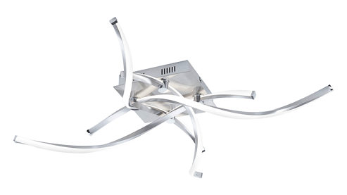 Deckenleuchte Paul neuhaus aus Metall in Metallfarben Paul Neuhaus LED-Deckenleuchte Polina Acryl, Metall & Stahl – Durchmesser ca. 78 cm