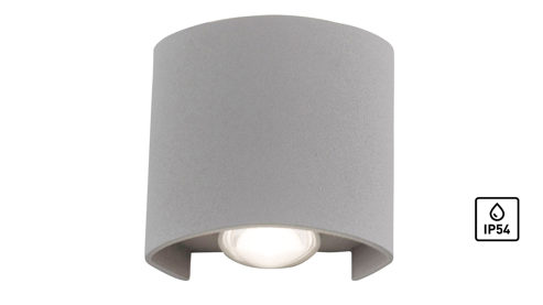 Wandleuchte Paul neuhaus aus Metall in Metallfarben Paul Neuhaus Außen-Wandleuchte Carlo silberfarbener Aluguss – ca. 8 x 8 cm