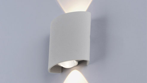 Wandleuchte Paul neuhaus aus Metall in Metallfarben Paul Neuhaus Außen-Wandleuchte Carlo silberfarbener Aluguss – ca. 8 x 8 cm