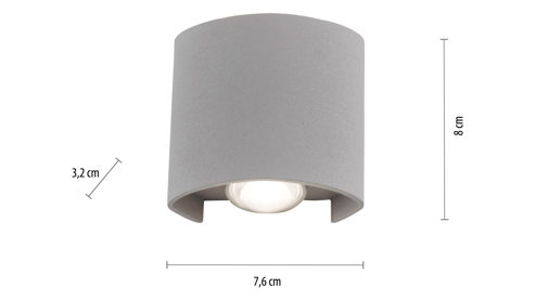 Wandleuchte Paul neuhaus aus Metall in Metallfarben Paul Neuhaus Außen-Wandleuchte Carlo silberfarbener Aluguss – ca. 8 x 8 cm