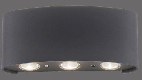 Wandleuchte Paul neuhaus aus Metall in Anthrazit Paul Neuhaus Außen-Wandleuchte Carlo anthrazitfarbenes Aluminium - halbrund, Länge ca. 17 cm