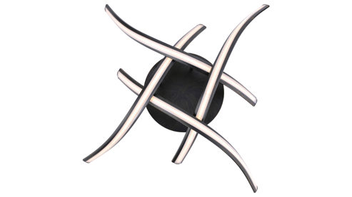 Deckenleuchte Paul neuhaus aus Metall in Metallfarben Paul Neuhaus Linda - Deckenlampe rostfarbenes Metall – Durchmesser ca. 73 cm