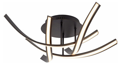 Deckenleuchte Paul neuhaus aus Metall in Metallfarben Paul Neuhaus Linda - Deckenlampe rostfarbenes Metall – Durchmesser ca. 73 cm