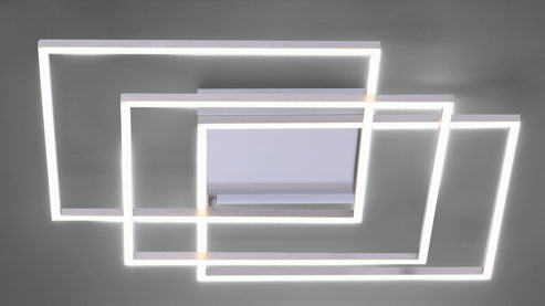 Deckenleuchte Paul neuhaus aus Metall in Metallfarben Paul Neuhaus Q®-INIGO - Deckenlampe Stahl & Acryl – Länge ca. 60 cm