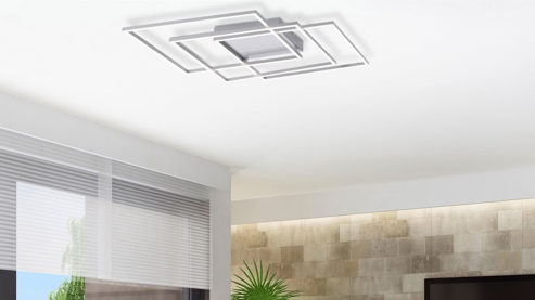 Deckenleuchte Paul neuhaus aus Metall in Metallfarben Paul Neuhaus Q®-INIGO - Deckenlampe Stahl & Acryl – Länge ca. 60 cm