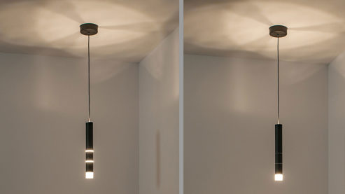 Pendelleuchte Paul neuhaus aus Metall in Aluminium NeuhausPURE® Leuchten Serie Vega alufarbenes Metall - Durchmesser ca. 12 cm