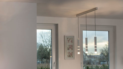 Pendelleuchte Paul neuhaus aus Metall in Aluminium NeuhausPURE® Leuchten Serie Vega alufarbenes Metall - Länge ca. 120 cm