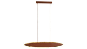 Pendelleuchte Paul neuhaus aus Metall in Metallfarben Paul Neuhaus LED-Pendelleuchte Nevis rost- & goldfarbenes Metall – Durchmesser ca. 140 cm