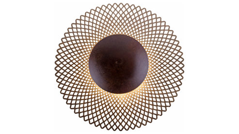 Deckenleuchte Paul neuhaus aus Metall in Metallfarben Paul Neuhaus LED-Deckenleuchte Nevis rost- & goldfarbenes Metall – Durchmesser ca. 45 cm