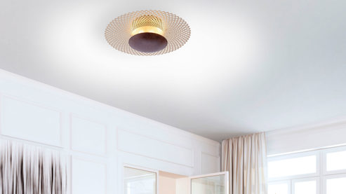 Deckenleuchte Paul neuhaus aus Metall in Metallfarben Paul Neuhaus LED-Deckenleuchte Nevis rost- & goldfarbenes Metall – Durchmesser ca. 45 cm