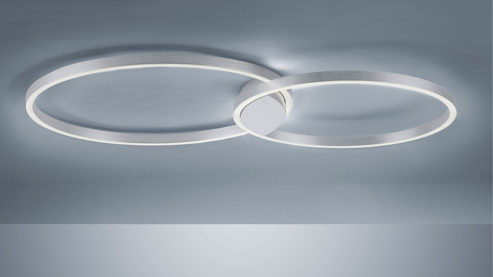 Deckenleuchte Paul neuhaus aus Metall in Metallfarben Paul Neuhaus Deckenlampe Q®-KATE Stahl & weißes Acrylglas – Länge ca. 96 cm