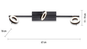 Strahler / Spot Paul neuhaus aus Metall in Anthrazit Paul Neuhaus Deckenstrahler Sileda anthrazitfarbenes Metall - Länge ca. 67 cm