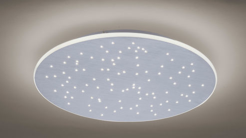 Deckenleuchte Paul neuhaus aus Metall in Metallfarben Paul Neuhaus Deckenlampe Q®-NIGHTSKY Aluminium & Kunststoff – Durchmesser ca. 48 cm