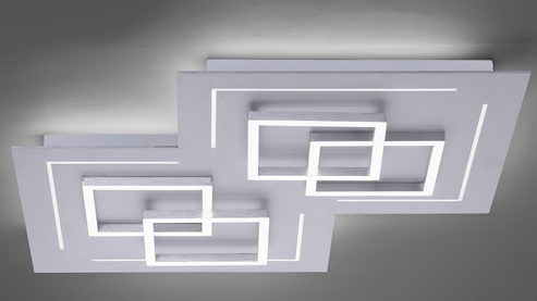 Deckenleuchte Paul neuhaus aus Metall in Metallfarben Paul Neuhaus Deckenleuchte Q®-LINEA Aluminium & Acryl – Länge ca. 60 cm