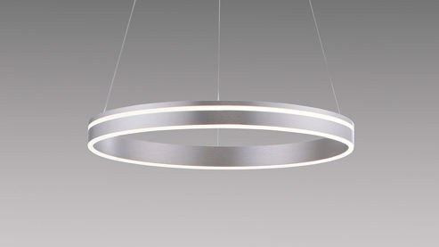 Pendelleuchte Paul neuhaus aus Metall in Metallfarben Paul Neuhaus Q®-VITO - Hängelampe Edelstahl – Durchmesser ca. 59 cm