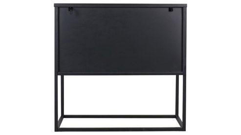 Sideboard Actona group aus Metall in Schwarz Metallmöbel Newton - Sideboard schwarzer Stahl - zwei Türen, Länge ca. 82 cm