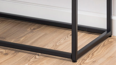 Sideboard Actona group aus Metall in Schwarz Metallmöbel Newton - Sideboard schwarzer Stahl - zwei Türen, Länge ca. 82 cm