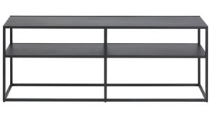 Regal Actona group aus Metall in Schwarz Metallmöbel Newton - Regal schwarzer Stahl - Länge ca. 120 cm